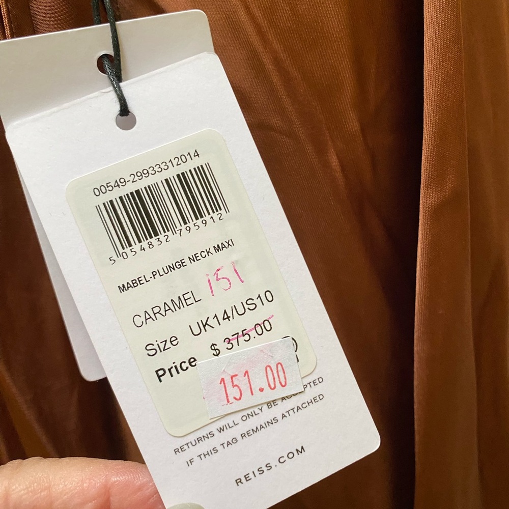 REISS Mabel Plunge Neck Maxi Dress - Picture 14 of 16